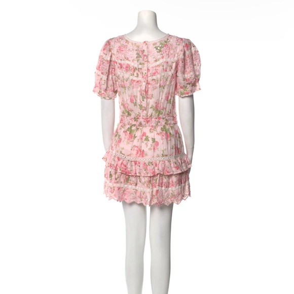 LOVESHACKFANCY AUGUSTINE FLORAL MINI DRESS (M) but fits more like a SMALL - Picture 4 of 4